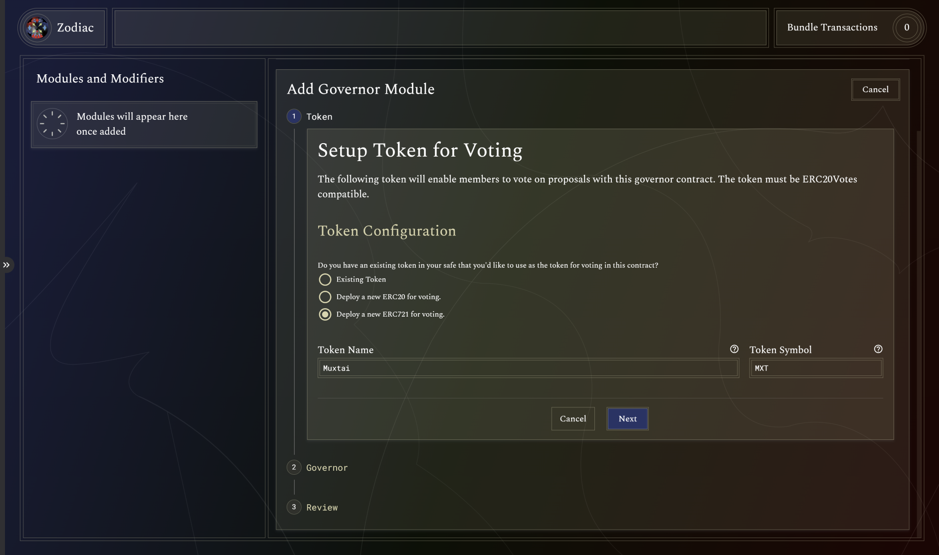 Governor Module Interface 1